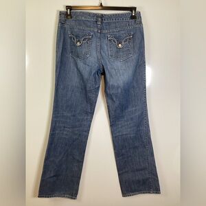 Tommy Hilfiger Women's Mid Rise Straight Leg Blue Jeans 2007